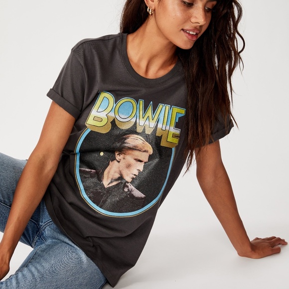 Cotton On Tops - NEW David Bowie graphic retro band tee shirt